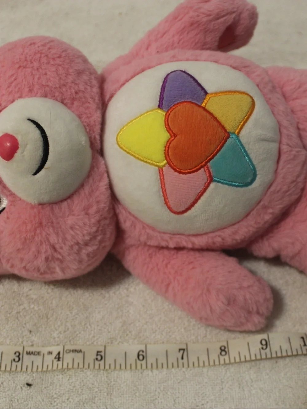 2022 Care Bear True Heat Bear Pink Stuffed Animals Cuddle Plush Doll 13